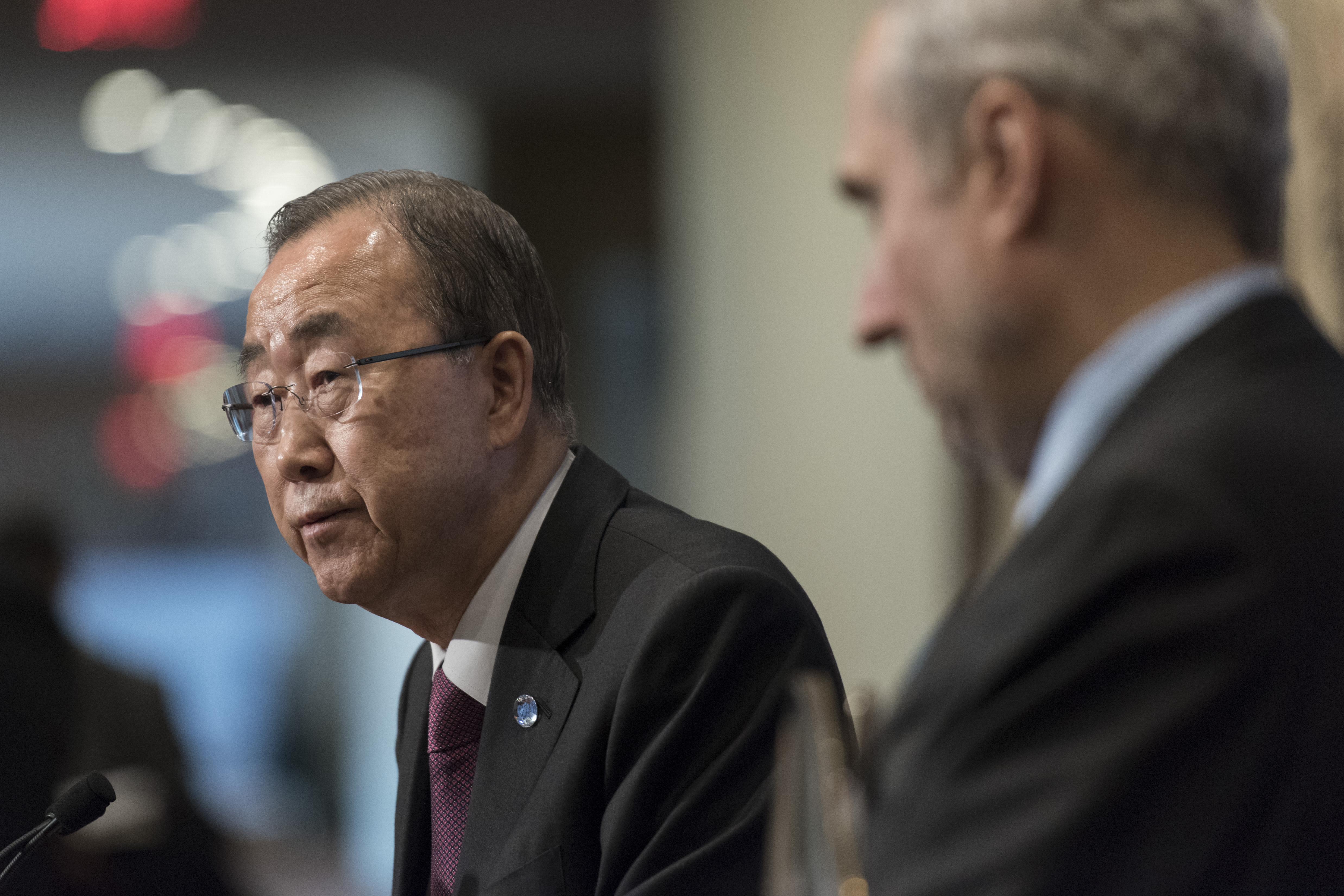 Secretary-General Speaks to Press on COP21, Terrorism