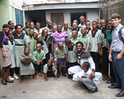 UNIC Lagos staff, interns and the pupils of the school in a group photograph