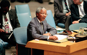 Nelson Mandela speaking at the United Nations - links to photo gallery