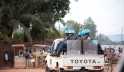 MINUSCA, the UN Multidimensional Integrated Stabilization Mission in the Central African Republic (CAR), on patrol in the capital Bangui. UN Photo/Catianne Tijerina
