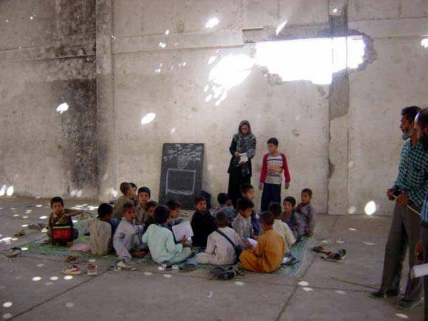 Ruined school in Kabul