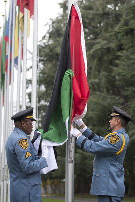 مراسم رفع علم فلسطين في الأمم المتحدة
