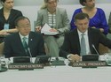 El Secretario General, Ban Ki-moon y el Presidente del ECOSOC, Milos Koterec