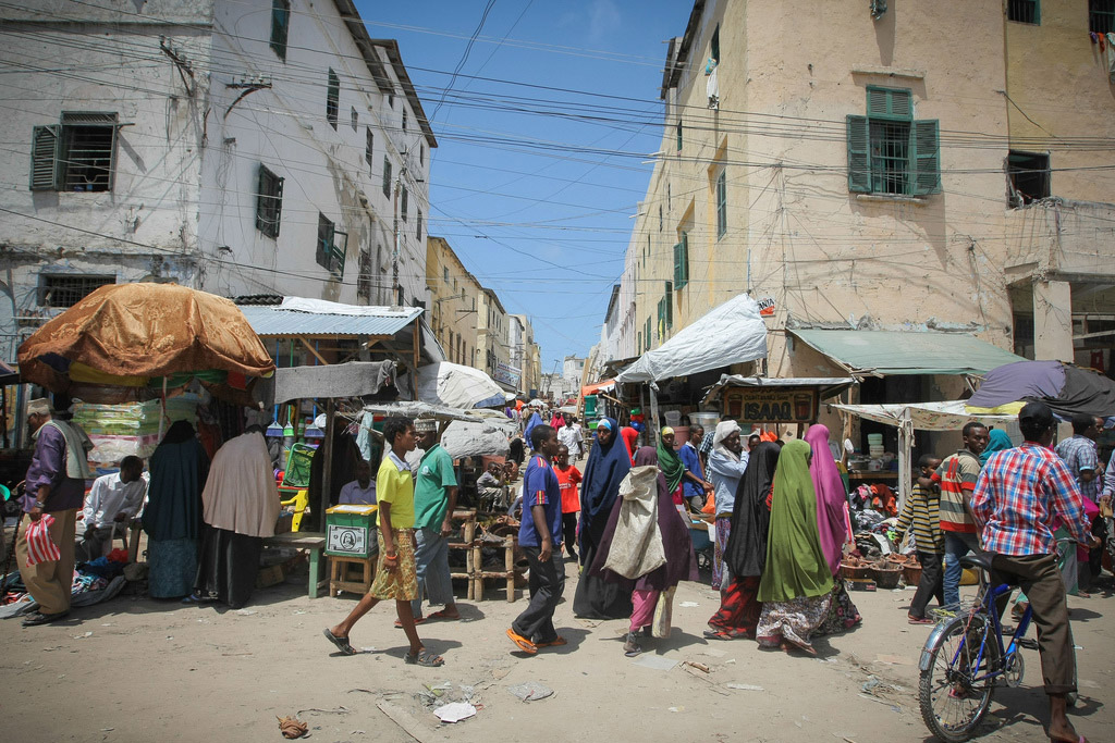 A street scene in Mogadishu, the Somali capital. Photo: AU-UN IST/Stuart Price