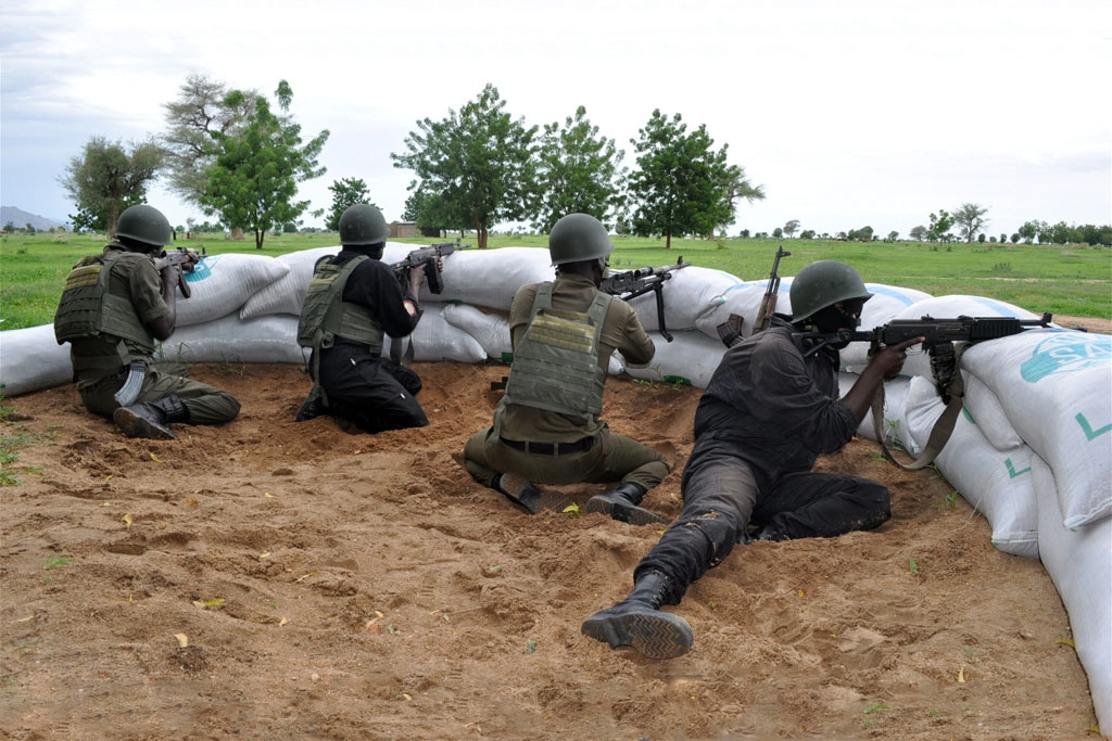 Cameroon military on the lookout for Boko Haram militants in the Far North Kolofata community, along the border with Nigeria. Photo: <a href=http://bit.ly/18lmsLT>Monde Kingsley Nfor/IRIN</a>