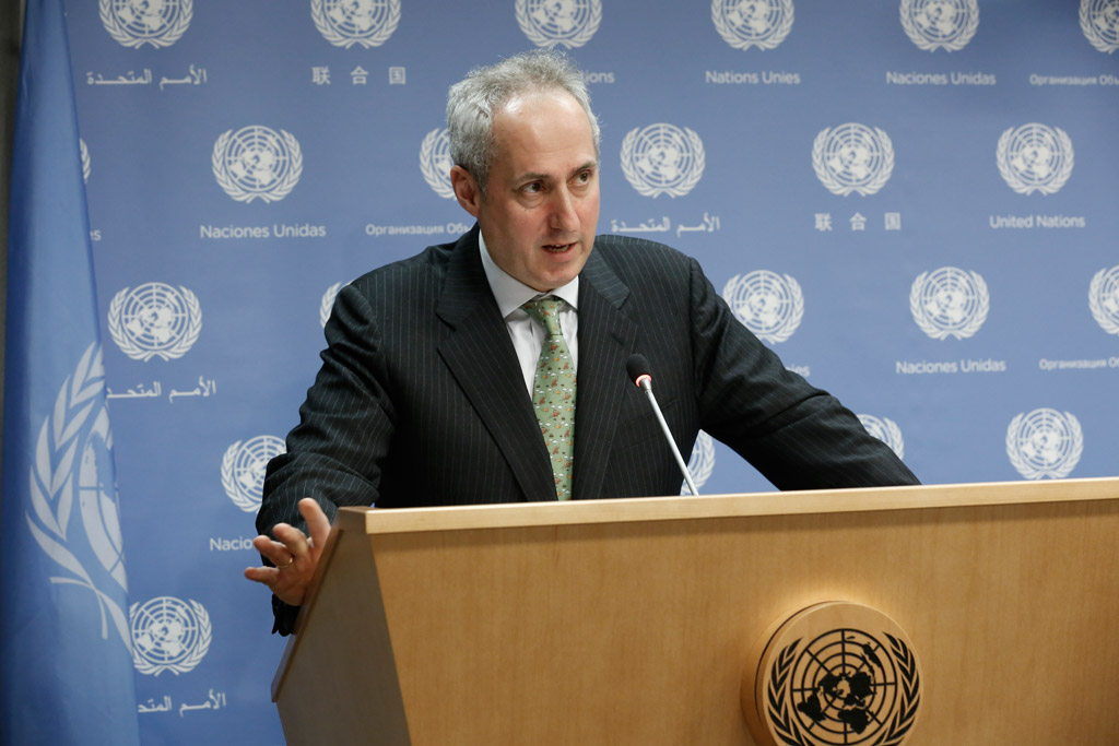 Spokesperson for the Secretary-General, Stéphane Dujarric. UN Photo/Evan Schneider (file)