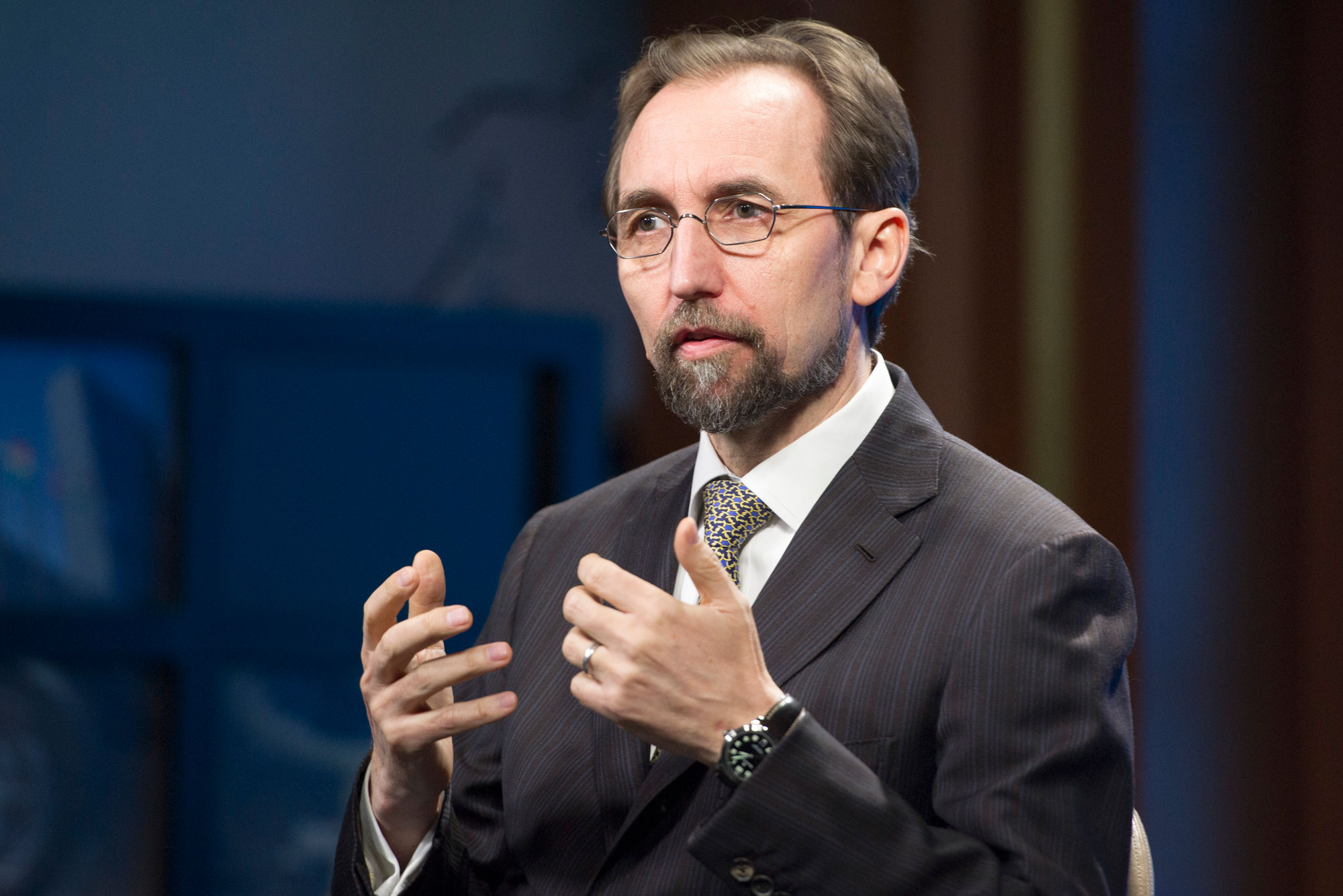 The  UN High Commissioner for Human Rights, Zeid Ra