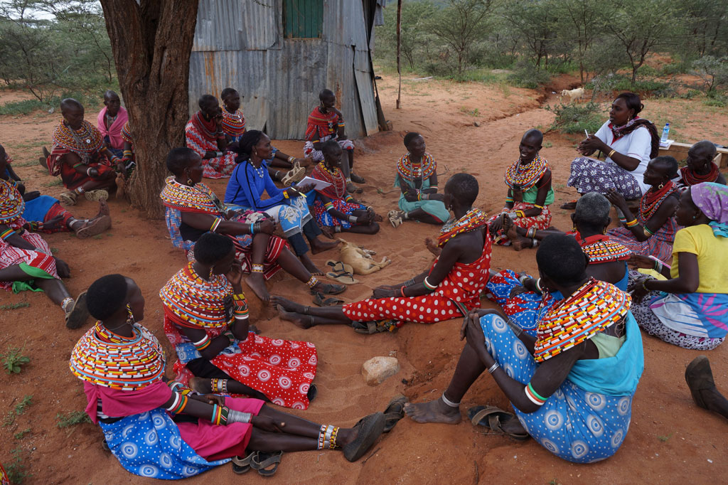 Women from Samburu, Kenya, gather for a public discussions where they publicly say no to female genital mutilation. Photo: UNICEF/Samuel Leadismo