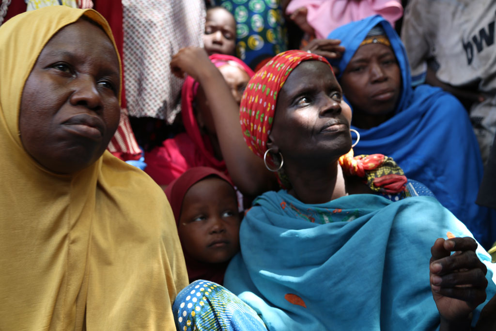 Women IDPs, who were rescued by the army from Bama local government area (in March 2015) in Dalori camp in Maiduguri Photo: OCHA/Jaspreet Kindra