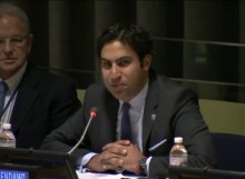 United Nations Youth Envoy Ahmad Alhendawi speaks at the opening of the Sustainable Energy for All Forum