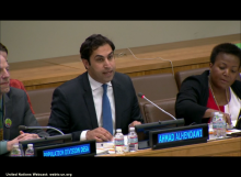Ahmad Alhendawi, the Youth Envoy, speaks at the 47th session of the Commission on Population and Development