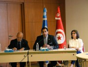 Ahmad Alhendawi meets with the heads of UN agencies in Tunisia.