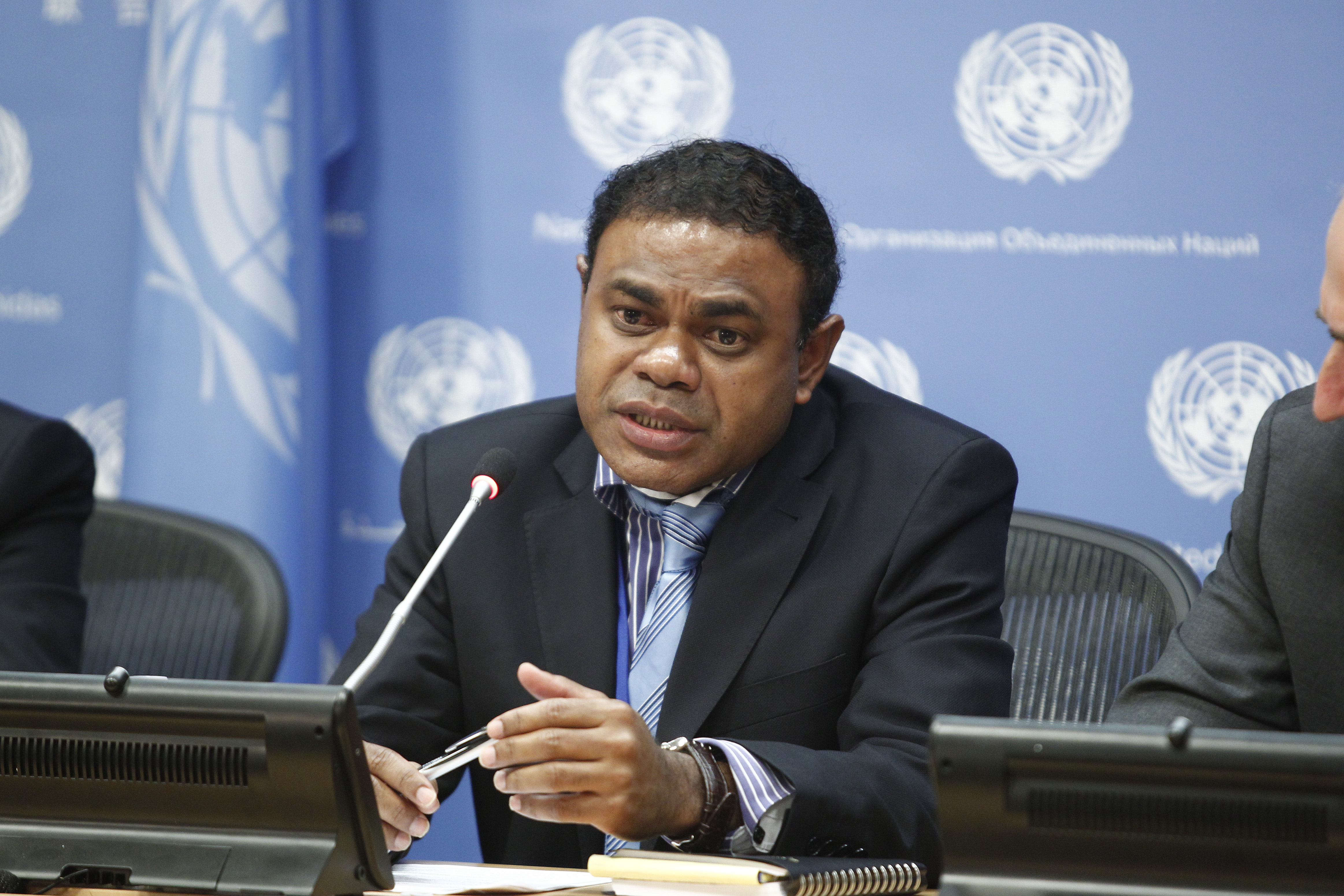 Odo Tevi, Permanent Representative of the Republic of Vanuatu to the United Nations.  Photo: UN