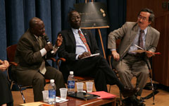 Dr. Edward Kissi answers a question from the audience