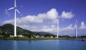 Wind turbines in Mahe, Seychelles. Photo: AP/ J.W.Alker