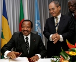 Le Prsident de la Rpublique de Cameroun, M. Paul Biya, en visite officielle  lUNESCO