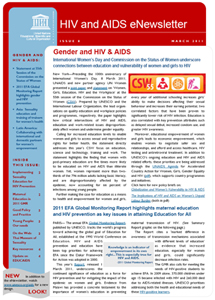 Issue 8 of UNESCOs HIV and AIDS eNewsletter