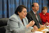 UNFPA Executive Director Thoraya Obaid, UNAIDS Executive Director Peter Piot, and UNICEF Executive Director Ann M. Veneman