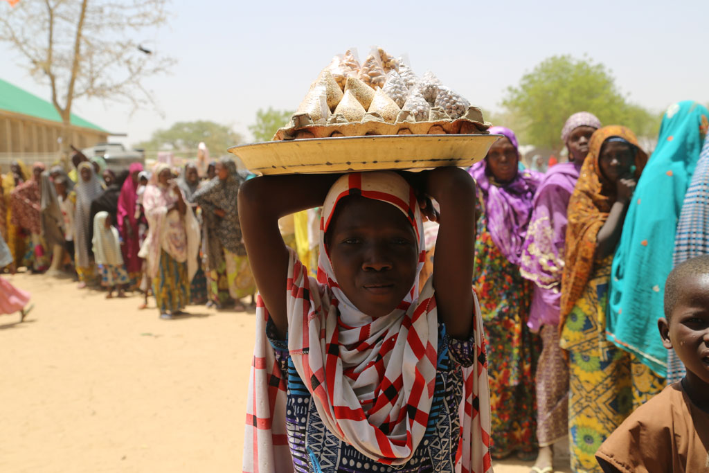 Displaced women and girls face disproportionate protection risks. Dalori camp in Maiduguri, Nigeria. Photo: OCHA/J. Kindra