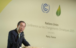 El Secretario General Ban Ki-moon participa en la reunión de alto nivel sobre resiliencia al cambio climático. Foto ONU/Rick Bajornas
