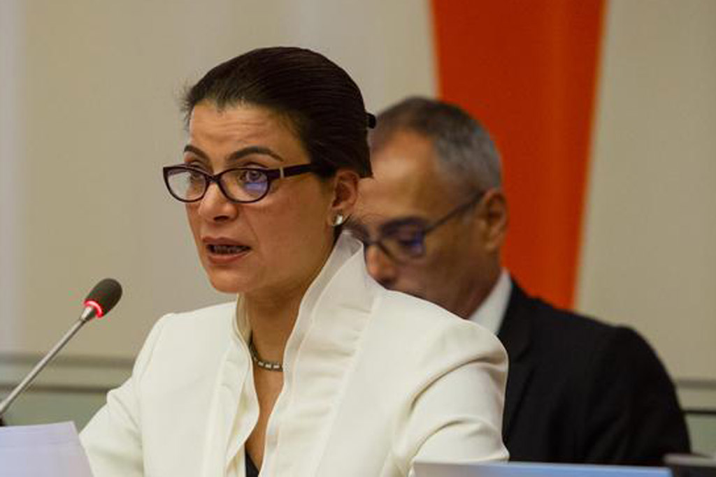 Princess Nisreen El-Hashemite, Executive Director of the Royal Academy of Science International Trust (RASIT) and Founder of World Women’s Health and Development Forum, addresses the inaugural World Women’s Health and Development Forum. UN Photo/Loey Felipe