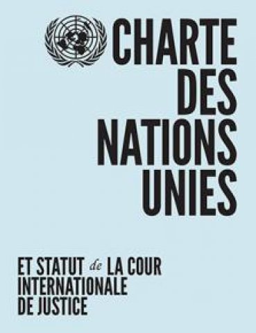 Couverture de la Charte des Nations Unies
