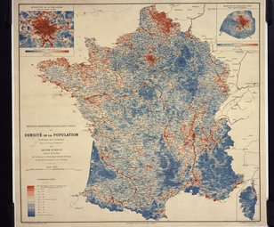 Geographical Distribution of the Population in France, or Population Density by Commune