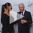 President Bill Clinton discusses the Monk Institute with Queen Latifah