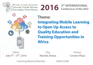 
	ИИТО ЮНЕСКО на Третьей международной конференции Африканского виртуального университета
