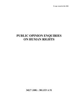 Public Opinion Enquiries on Human Rights