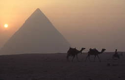 Giza Pyramids at Sunset