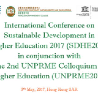 International Conference on Sustainable Development in Higher Education 2017 (SDHE2017) in conjunction with The 2nd UNPRME Colloquium on Higher Education (UNPRME2017) 