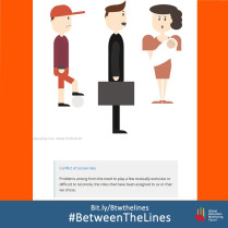 This #Polish textbook shows us the problem with the social roles assigned to us in terms of gender: the man with a briefcase and the lady with a baby in her arms. What #gender norms does your textbook teach you? We want to know! Share it and tag us using: #BetweenTheLines and download the @GEMReport policy paper on textbooks: Bit.ly/Btwthelines