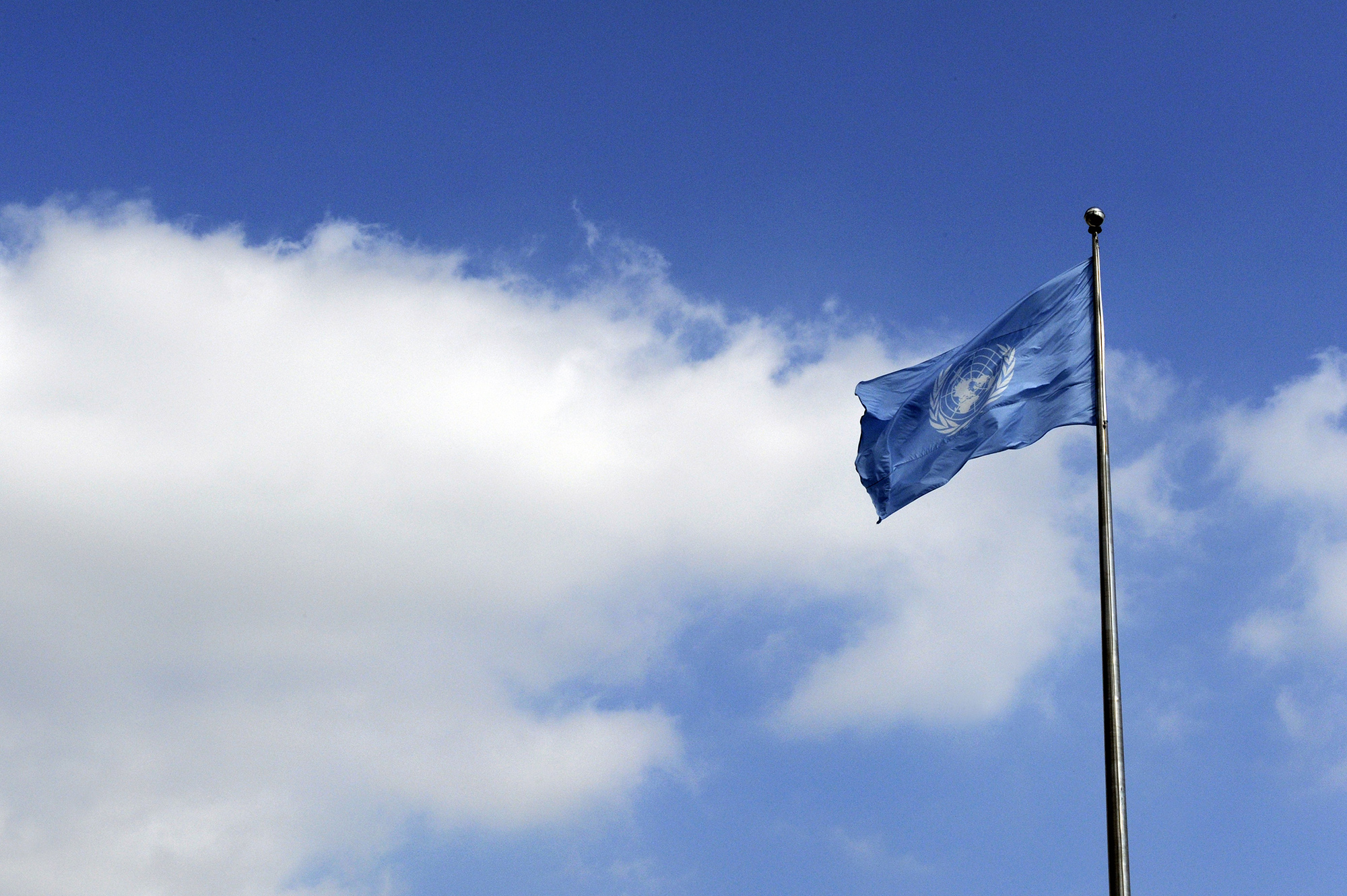 United Nations flag. UN Photo/Mark Garten