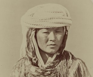 Types of Nationalities in the Turkestan Krai. Cholak-Kazak Women. Ai Kara