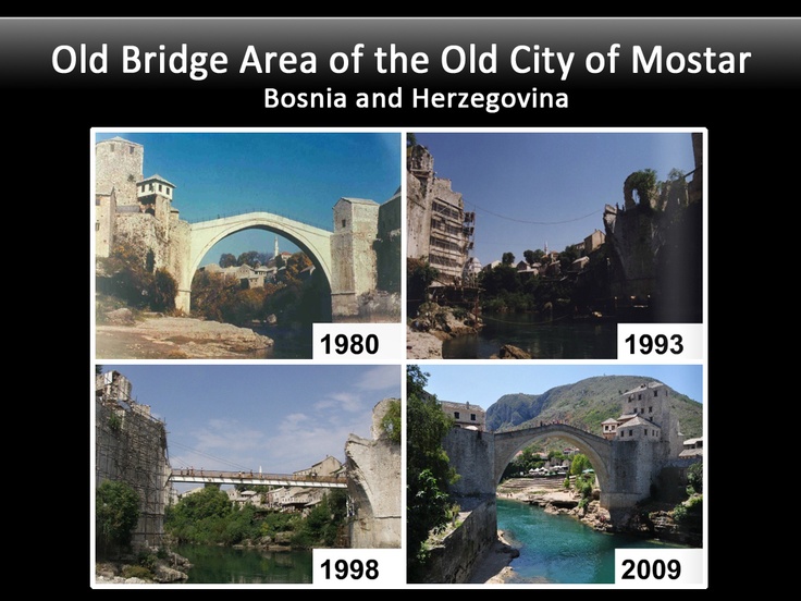 When the historic Old Bridge in Mostar was destroyed during war in 1993, UNESCO helped oversee the reconstruction of this important symbol of peace & cooperation.
