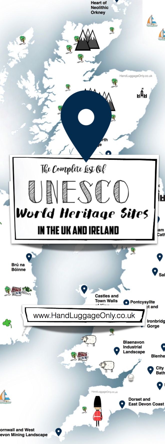 THIS MAP SHOWS YOU WHERE TO SEE EVERY UNESCO WORLD HERITAGE SITES IN THE UK AND IRELAND...  ...Sometimes it’s easy to forget what’s right on our doorstep – especially when there are so many beautiful and world-renowned historic sites that are only a stone’s throw away!