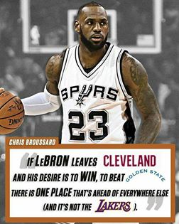 The @[25781101980:274:San Antonio Spurs]s are the best team for @[64637653943:274:LeBron James] if he leaves @[69048043277:274:Cleveland Cavaliers]

True or False?