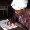 Literacy course for women, woman writing