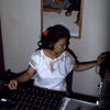 Recording studio. Portrait of radio announcer. Cultural radio.