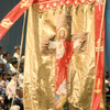 Christian religious procession, religious banner