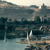 Feluccas on the Nile river near Philae