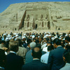 Inauguration in front of the Great Temple of Abu-Simbel. Crowd. , Ramses II, Ph