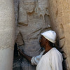 Restoration of statue of the Great Temple, working man