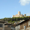 View of the "Rocca Maggiore" from the old town of Assisi