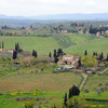Panoramic view on the countryside from San Gimignano towers