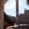 Piazza "Il Campo" and the tower of the "Civico" museum. The Palio Race takes pl