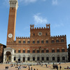 Piazza "Il Campo" with the building of the "Civico" Museum. The Palio Race take