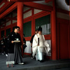 Priests in Shinto sanctuary