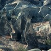 Zelve valley, detail of typical rocks, rocky landscape, national park